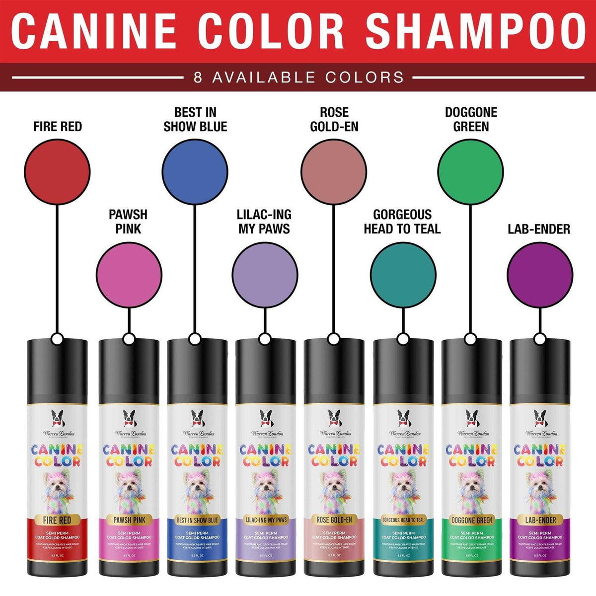 Semi Perm Coat Color Shampoo for Dogs F454