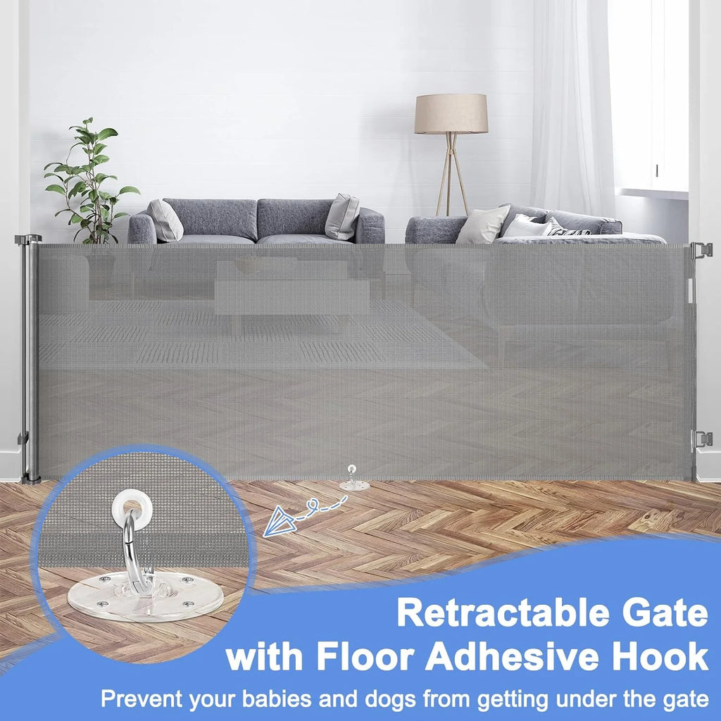 42" Tall X 115" Extra Wide Retractable Baby Gate U670