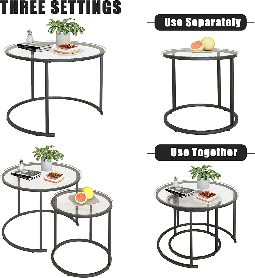 Tempered Glass Round End Table E741786
